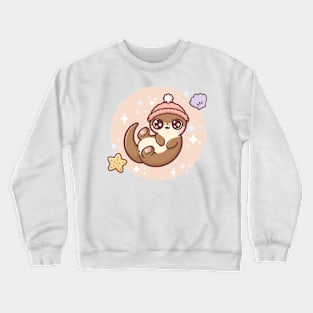 cute otter Crewneck Sweatshirt